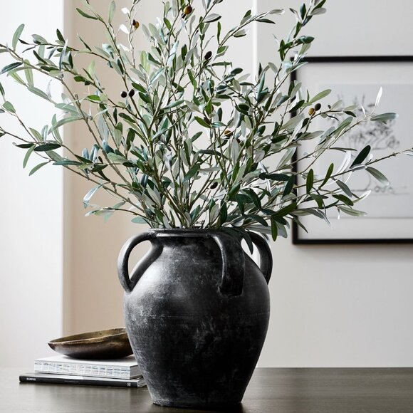 NWT 🎀 Faux Olive Bundle Leaf Stems - Set of 4 🎀 - Picture 1 of 6